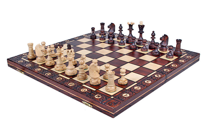 Jeu D'échecs Staunton En Bois Verni – Roi 5.8 Cm – Coffret – Occasion, Défauts