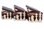 Charger l&#39;image dans la galerie, Coffret de rangement en bois en pièces d&#39;échecs trois tailles
