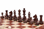 Charger l&#39;image dans la galerie, Pièces d&#39;échecs en bois marron échiquier en bois pliable staunton jeu d&#39;échec en bois de tournois N3
