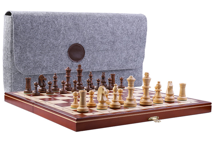 Jeu D'échecs En Bois 3 En 1 - Échecs, Dames, Backgammon - Echiquier Pliable Portable - Pour Enfants Et Adultes - 3