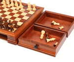 Charger l&#39;image dans la galerie, jeu d&#39;échec en bois magnétique échiquier en bois pièces d&#39;échecs en bois tiroir de rangement jeux d&#39;échecs en bois magnétique
