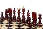 Charger l&#39;image dans la galerie, jeu d&#39;échec en bois design noel pièces d&#39;échecs originales échiquier originale design echiquier en bois pliant
