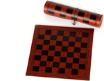 Charger l&#39;image dans la galerie, échiquier en cuir enroulable design originales jeux d&#39;échecs de voyage portable
