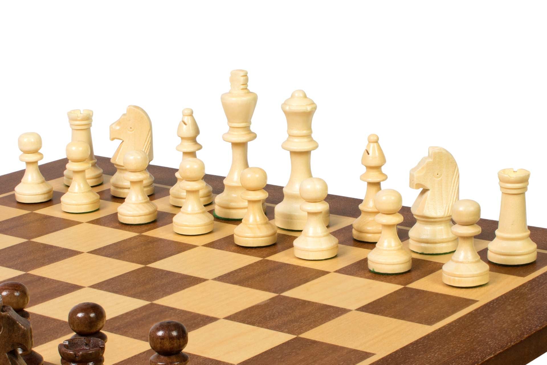 Grand 33cm Magnétique Set Main Sculpté Bois Board Jeux Cuir Rangement Sac Grand 33cm Magnétique Set Main Sculpté Bois Board Jeux Cuir Rangement Sac