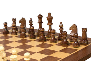 Bocal à Pièces En Bois Pour Jeux D'Échecs Et Go - Rangement Canettes - 14x14x9 Cm - Rouge Foncé - Anti-Chute - 10