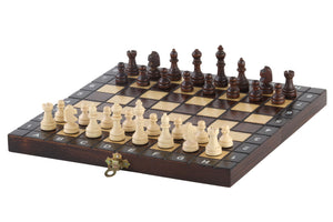 jeu d'échecs en bois de charme, hêtre et bouleau