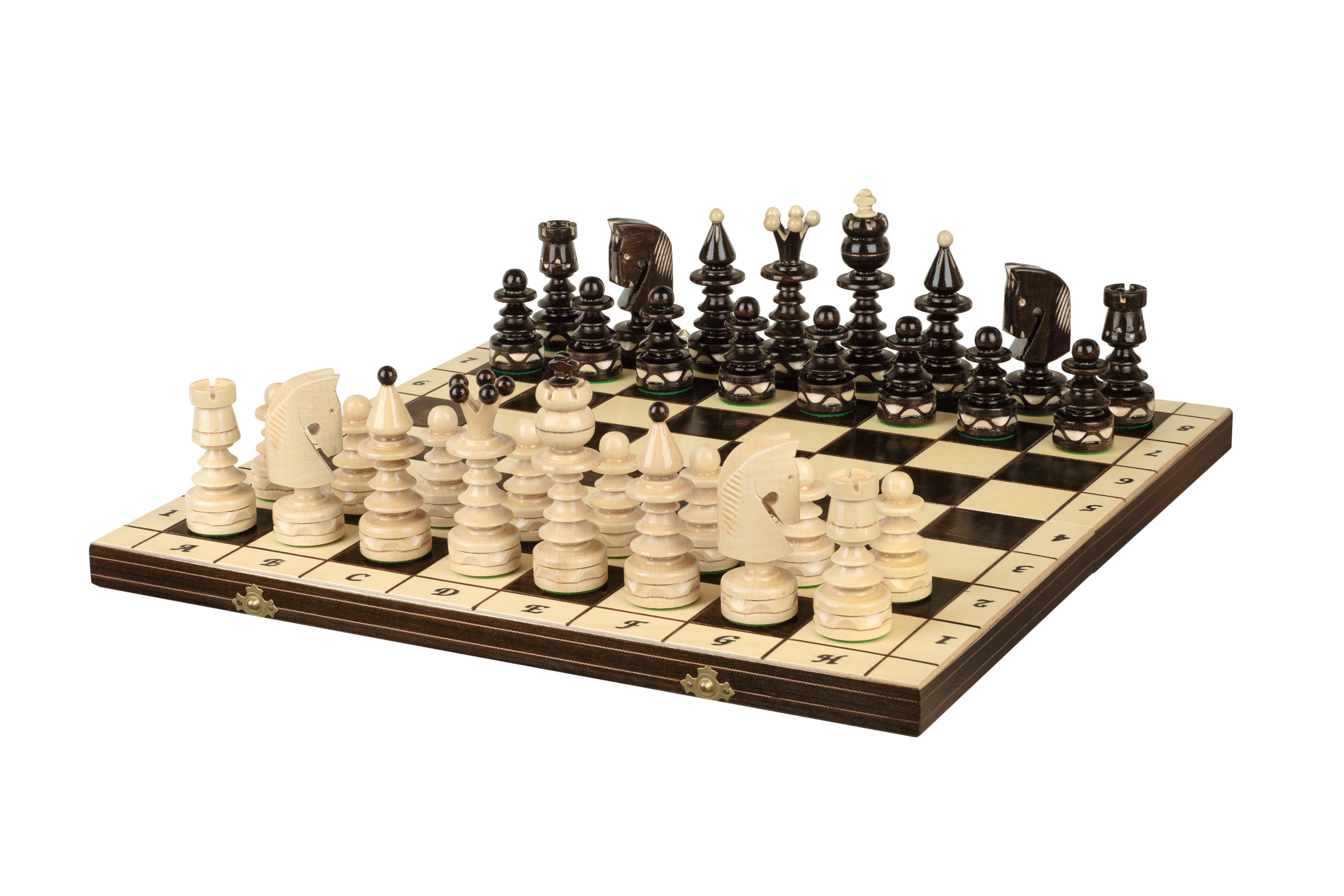 jeu d'échec en bois design noel pièces d'échecs originales échiquier originale design echiquier en bois pliant