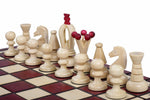 Charger l&#39;image dans la galerie, Pièces d&#39;échecs en Bois artisanale couleur Blanche et Rouge
