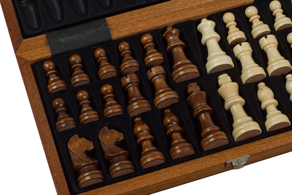 Ajuny Jeu d'échecs de Voyage Magnétique - Bois d'acacia Fabriqué à la Main Plateau Pliable Ajuny Jeu d'échecs de Voyage Magnétique - Bois d'acacia Fabriqué à la Main Plateau Pliable
