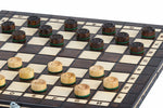 Charger l&#39;image dans la galerie, Pièces de dames d&#39;un Jeu d&#39;Échecs et Jeu de Dames en Bois - Grand Ensemble 2 en 1

