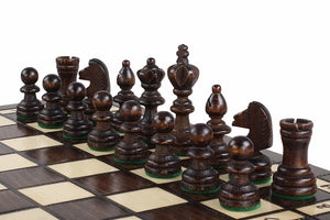 Pièces noires d'un Jeu de Dames en Bois - Grand Ensemble 2 en 1