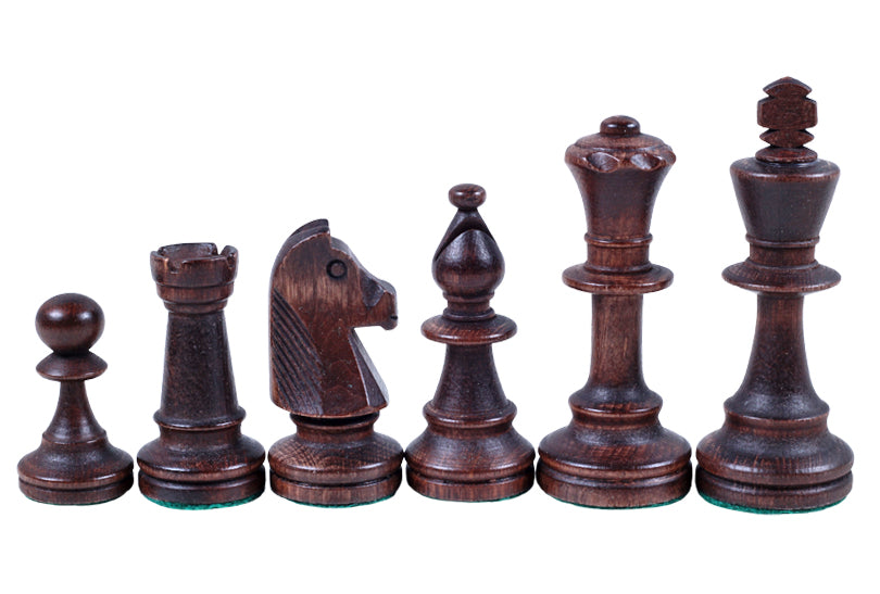 Pièces d'échecs en bois couleur noire