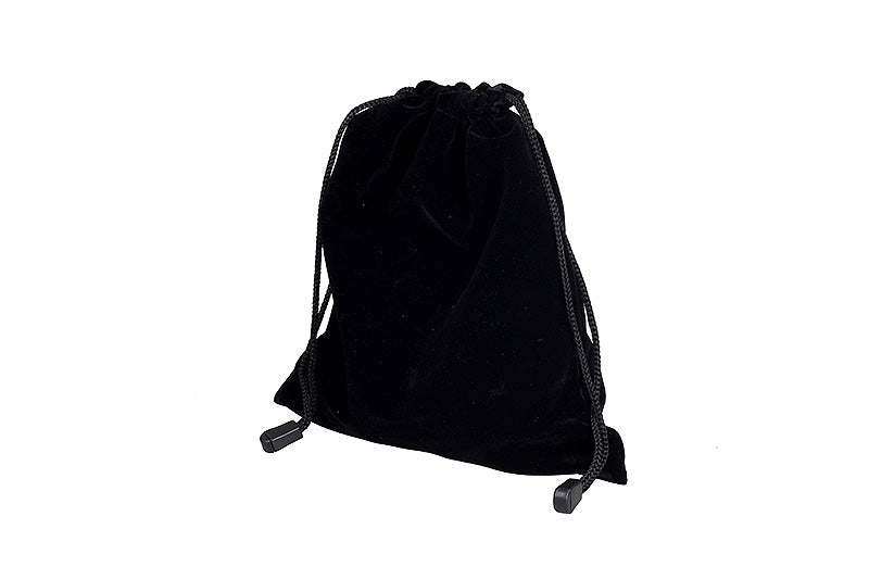 Sac de rangement en velours noir pour pièces d’échecs – pochette de protection avec cordon