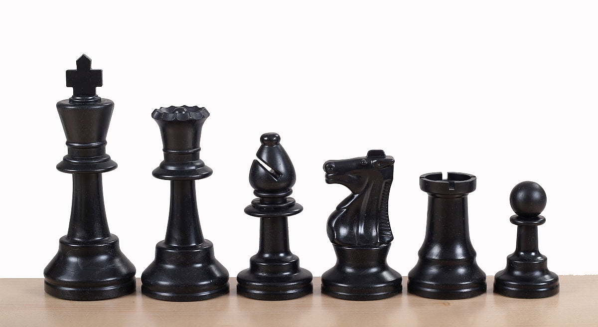 pièces d'échecs noir Staunton classique en plastique