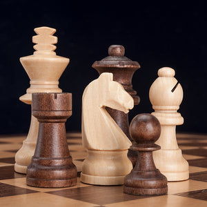 Jeu d'Échec en bois pièces d'échecs en bois style allemand