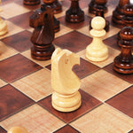 Charger l&#39;image dans la galerie, pièces de jeux d&#39;échecs en bois de voyage avec jeu de dame en bois, pièces d&#39;échecs en bois naturel

