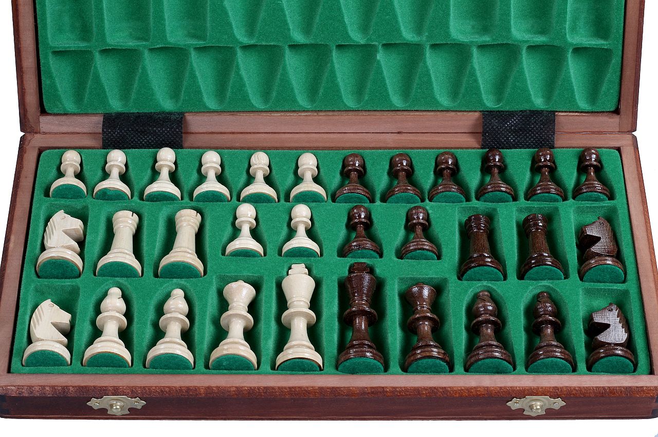 intérieur de rangement échiquier en bois pliable staunton jeu d'échec en bois de tournois N3