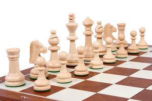 Jeu d'Échec en bois et Échiquier en Bois Staunton № 4 Pliant avec Intérieur de Rangement pièces d'échecs en bois de luxe originales