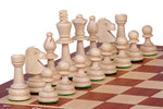 Charger l&#39;image dans la galerie, pièces de jeu d&#39;échecs en bois et échiquier en bois staunton 4 de couleur blanche
