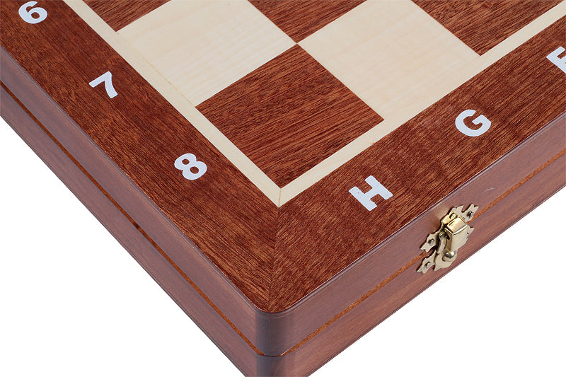 Échiquier en Bois Staunton № 5 Pliant avec Intérieur de Rangement pièces d'échecs en bois de luxe originales
