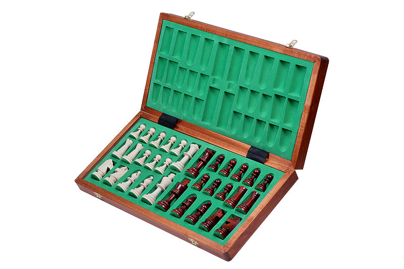 Ensemble Jeu d'Échecs Staunton et Échiquier sur Pied en Bois