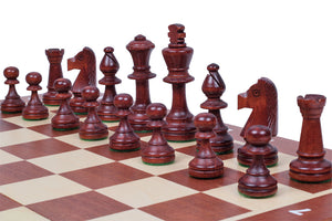 Jeu d'Échec en bois et Échiquier en Bois Staunton № 5 Pliant avec Intérieur de Rangement pièces d'échecs en bois de luxe originales