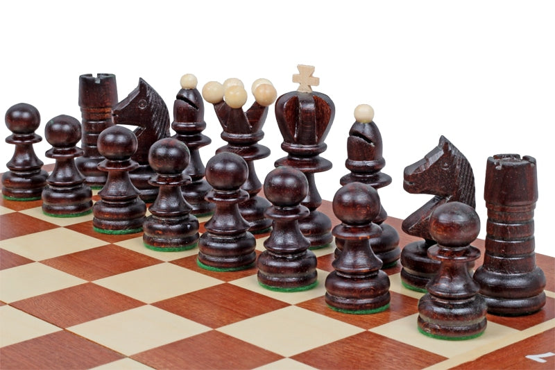 jeu d'échec en bois magnétique échiquier et pièces d'échecs de luxe