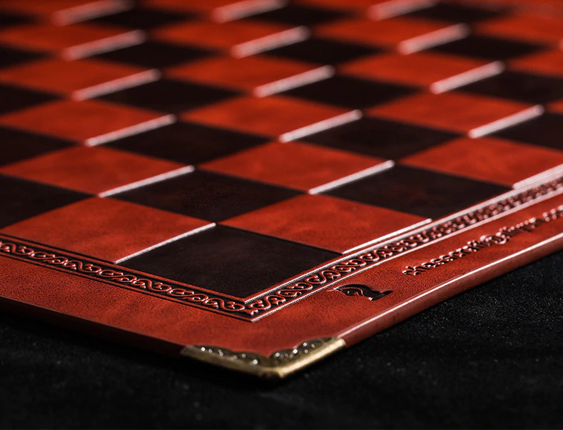 échiquier en cuir enroulable design originales jeux d'échecs de voyage portable