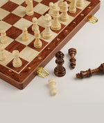 Charger l&#39;image dans la galerie, jeu d&#39;échecs en bois et échiquier en bois pliable avec pièces de jeu d&#39;échec en bois jeu echec bois echiquier en bois jeux d&#39;échecs en bois
