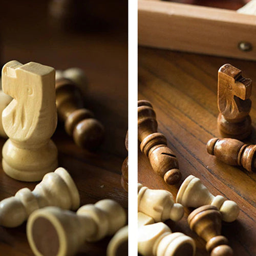 pièces d'échec en bois pièces de jeu d'échec en bois